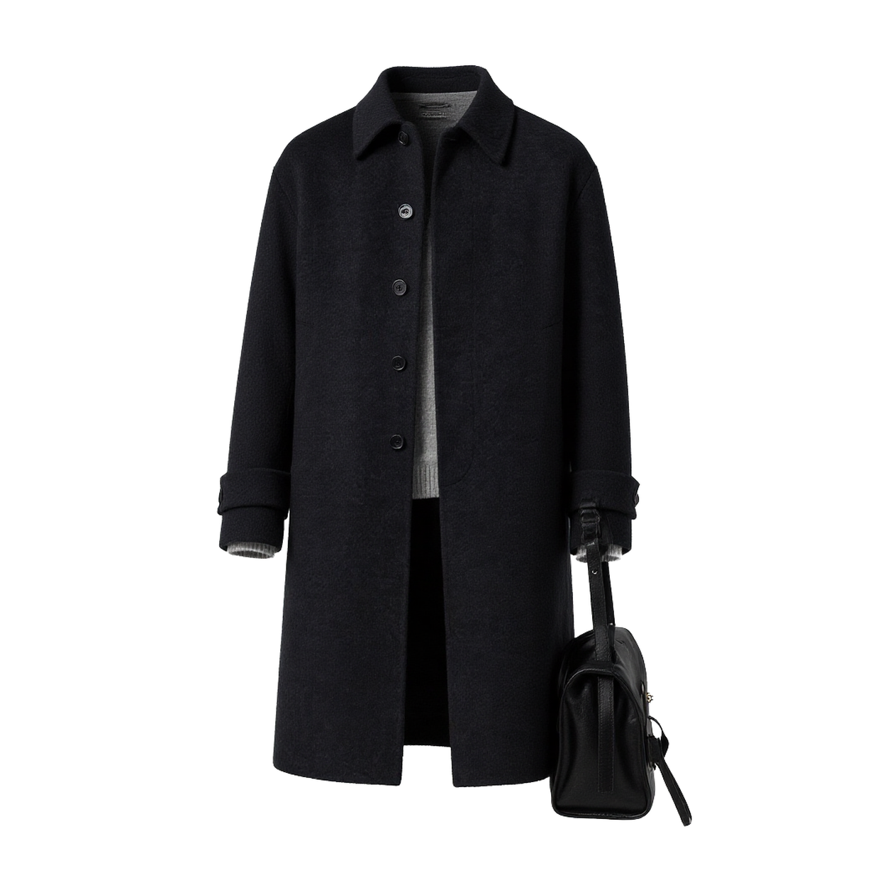 w2x高端休闲双面呢羊毛呢大衣加厚外套男秋冬季新款男装风衣过膝