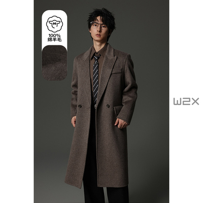 100%全羊毛双面呢羊毛呢子大衣
