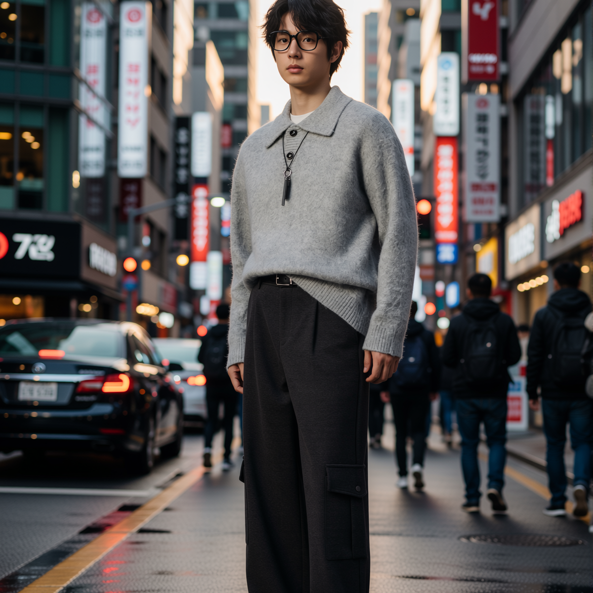 w2x秋冬季新款毛呢针织衫男士毛衣内搭保暖打底衫男装长袖加厚款