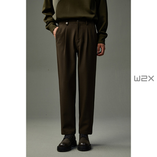 高级感百搭长裤 w2x春秋季 子 裤 男垂坠感小西装 新款 直筒宽松休闲裤
