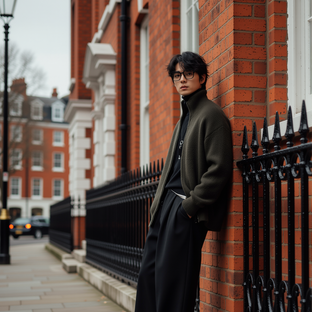 w2x慵懒风羊毛呢毛衣保暖秋冬季针织衫加厚开衫外套男士冬装新款