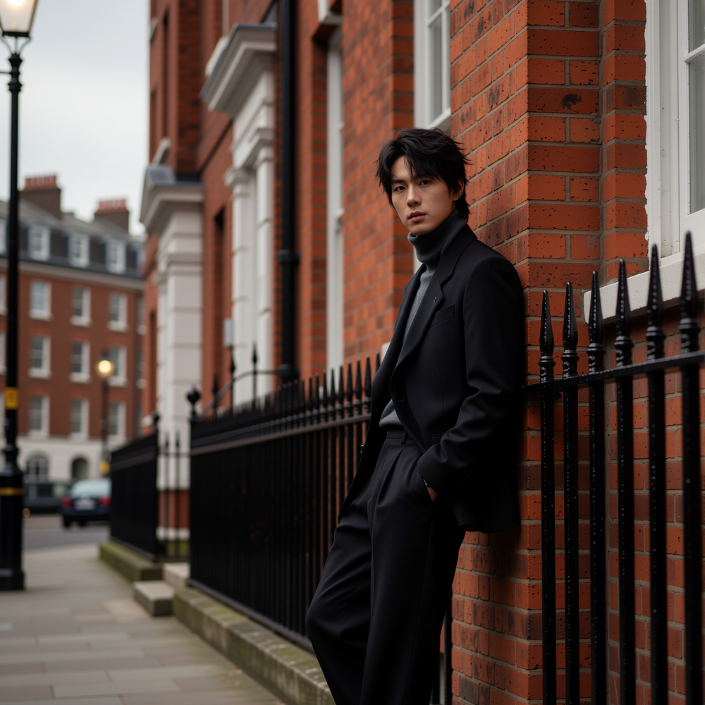 w2x潮流双面羊毛呢大衣加厚西服秋冬季外套新款保暖西装冬装黑色