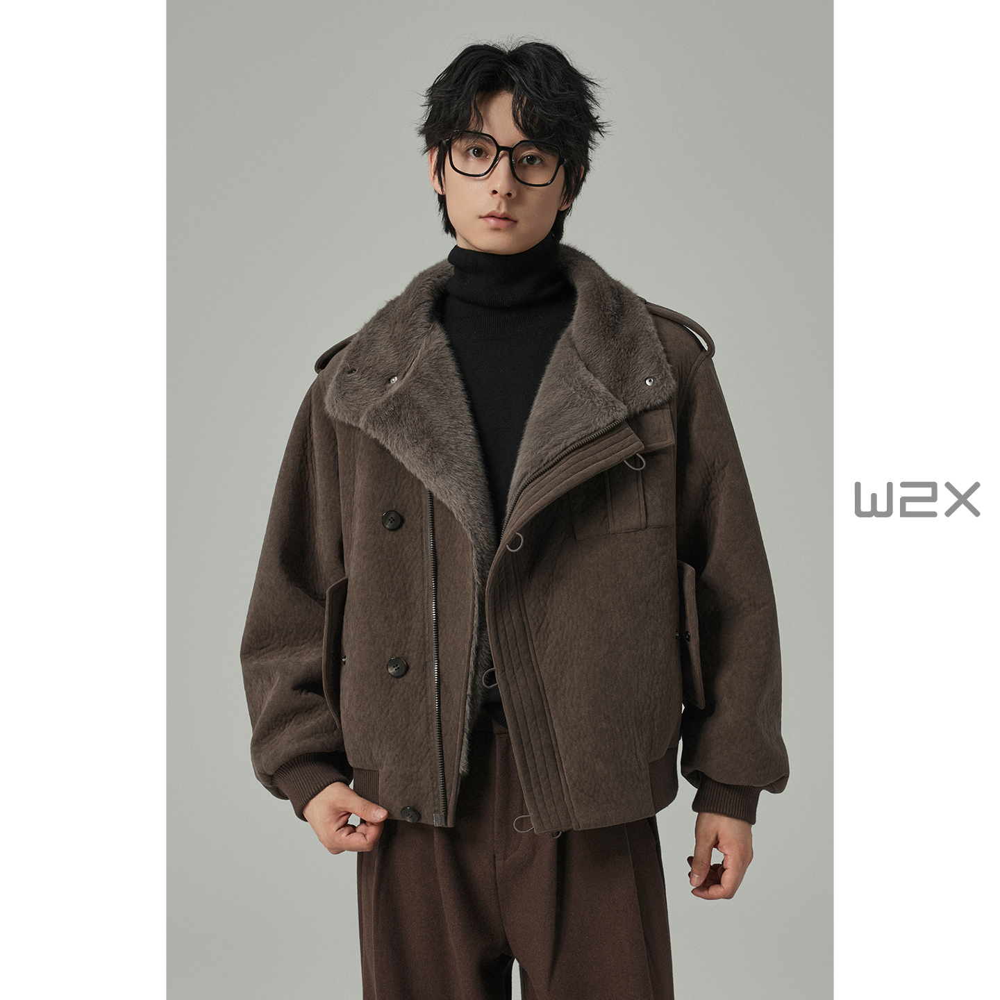 冬季新款加绒加厚夹克男