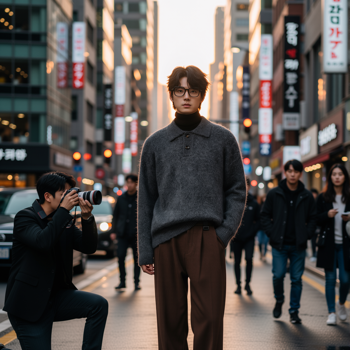 w2x男士毛衣高级感冬季毛呢针织衫加厚上衣打底长袖毛线衣内搭男