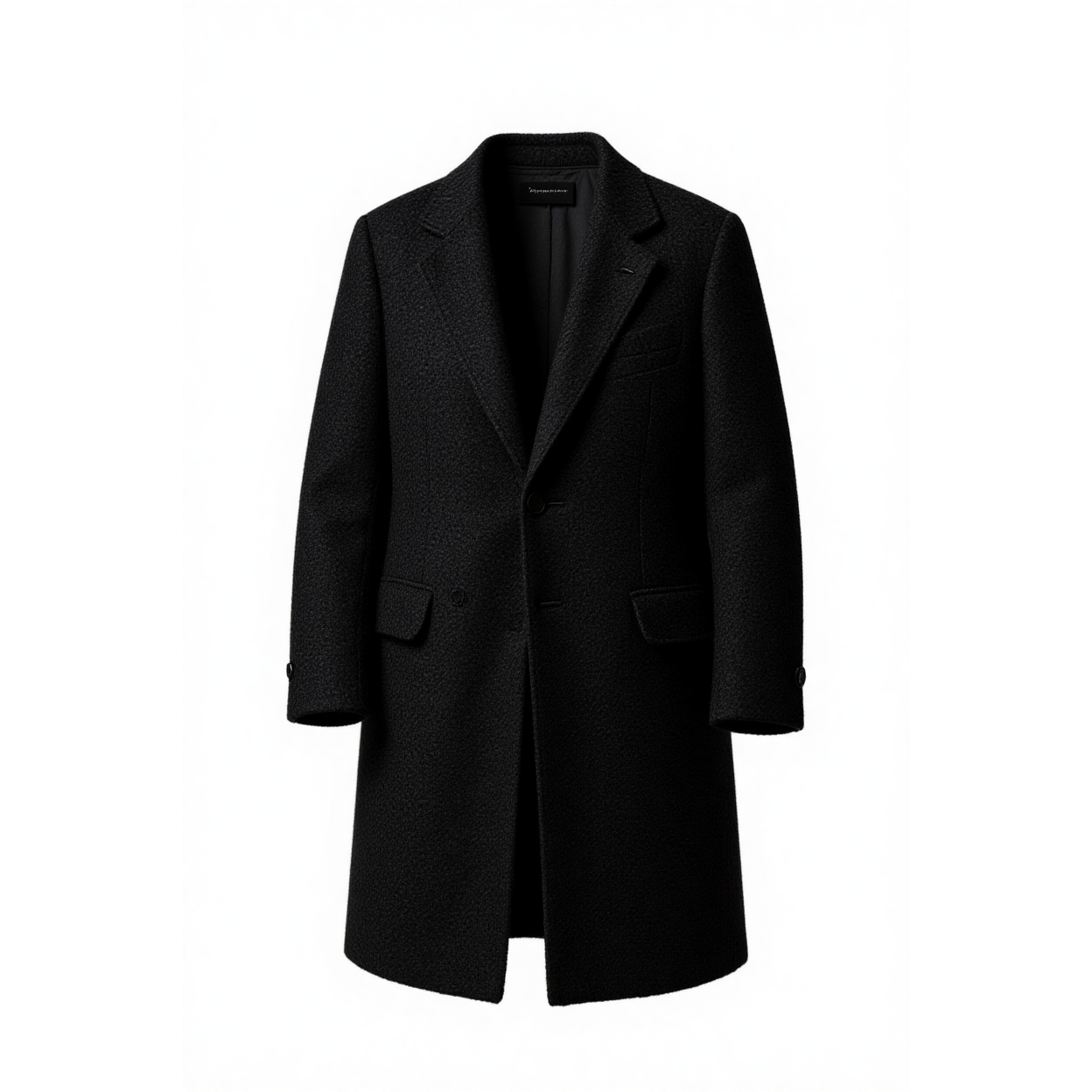 w2x男款 2025新款大衣毛呢外套呢子风衣长款双面呢高端秋冬季加厚