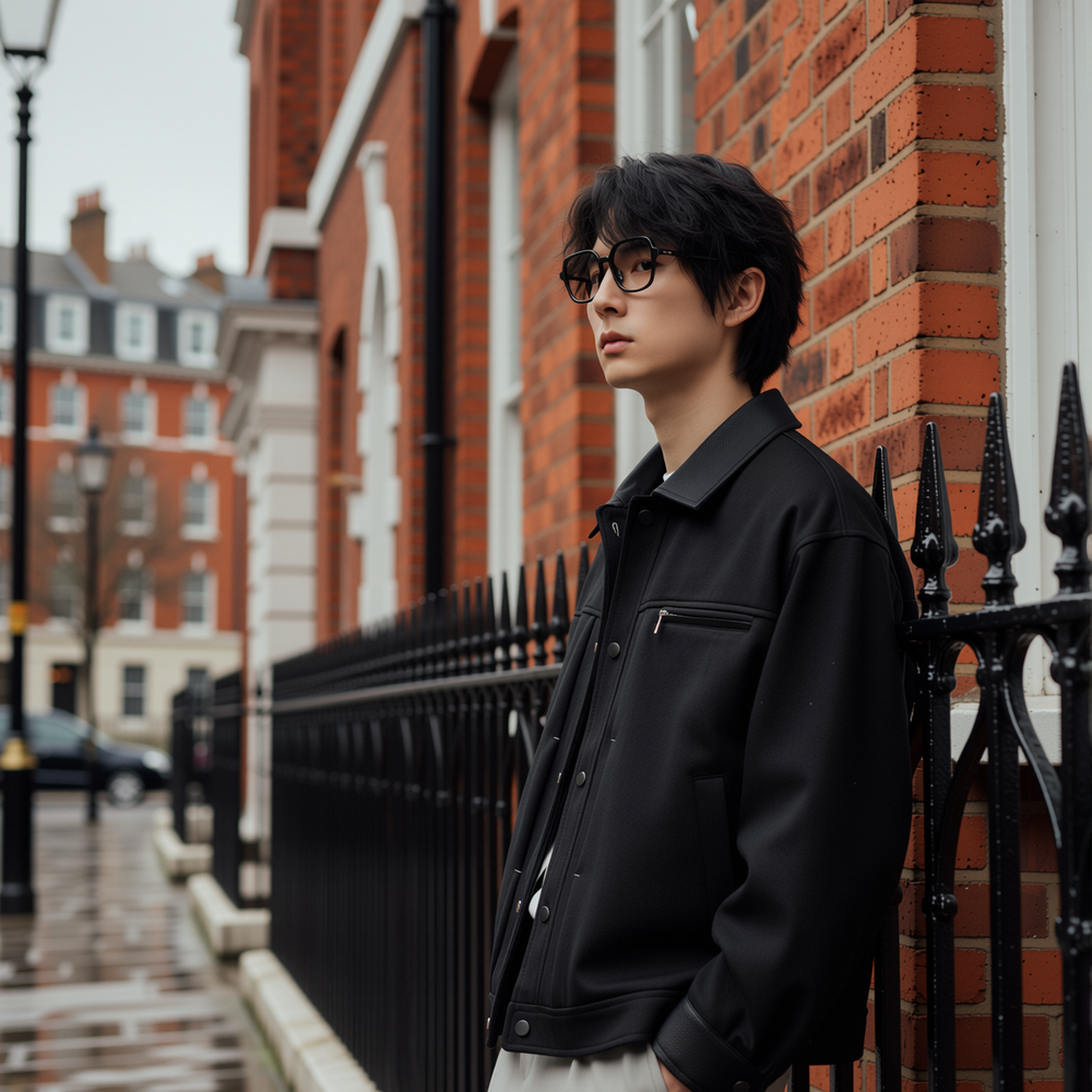 w2x秋冬款夹克外套设计感男款冬季工装男冬装上衣男装麂皮绒流行