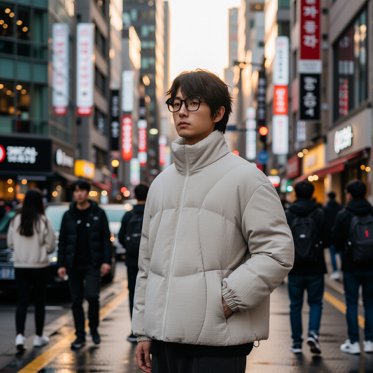 w2x立领简约90鸭绒羽绒服冬季轻薄短款新款加厚面包服外套男美式