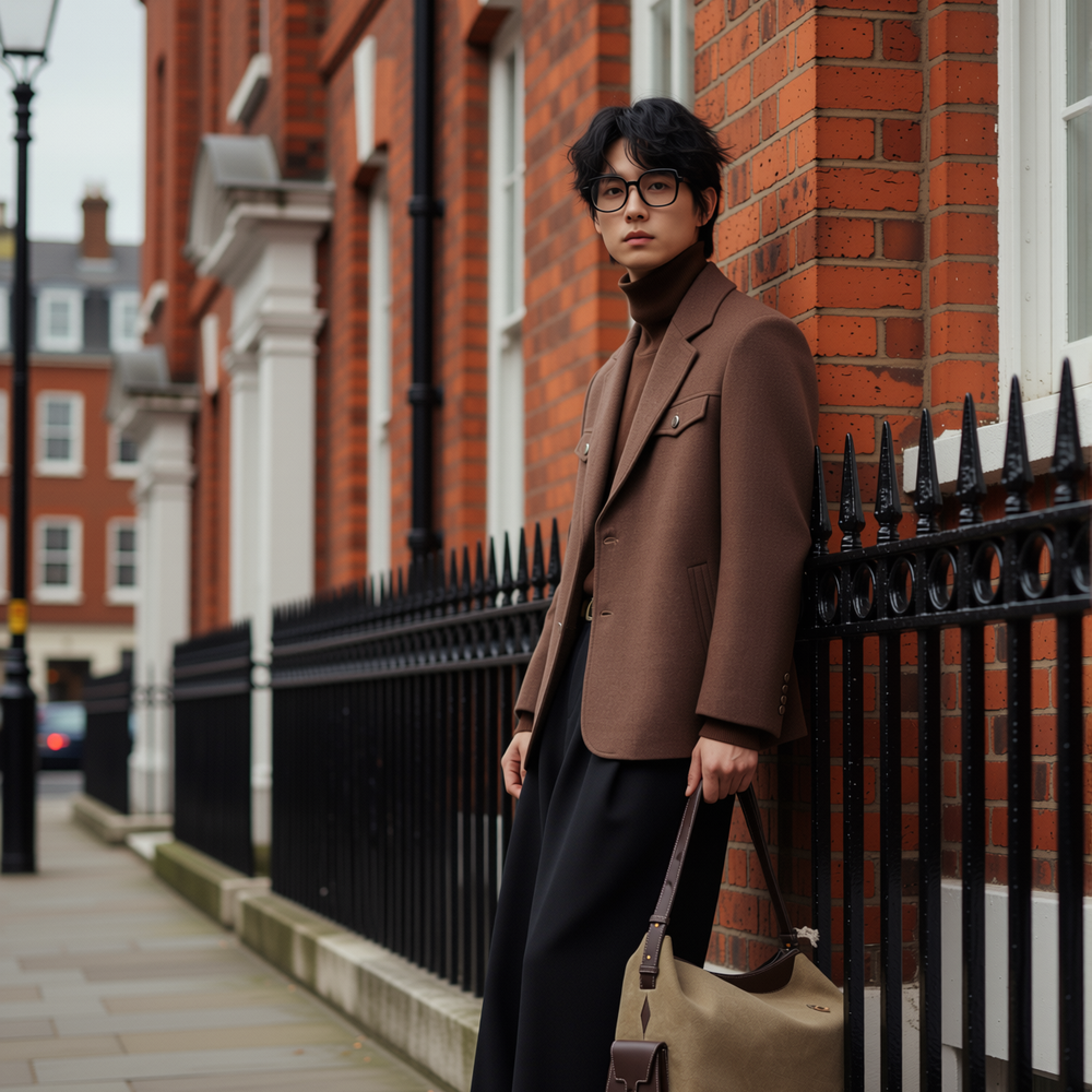 w2x韩版毛呢外套加厚秋冬季新款西装短款男士西服男青年呢子大衣