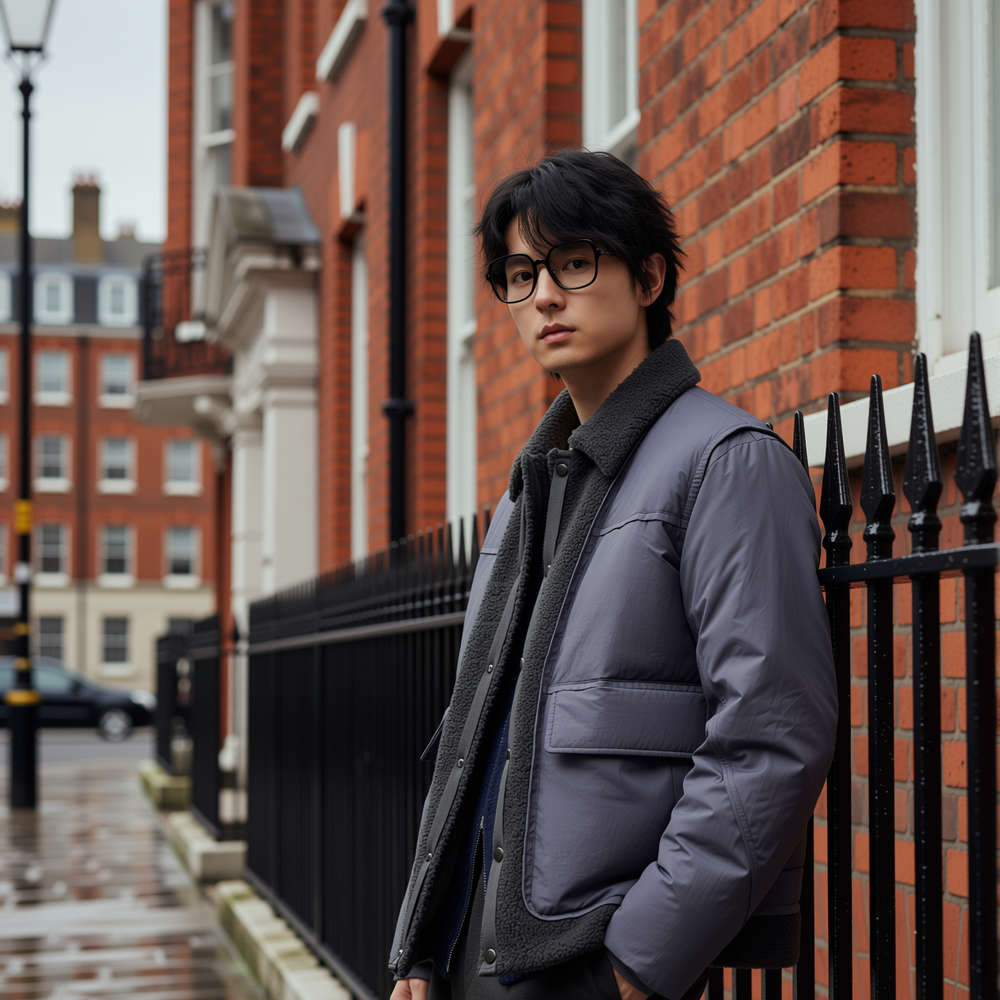 w2x冬季假两件拼接羽绒服鸭绒短款高级感休闲外套新款加厚男装潮