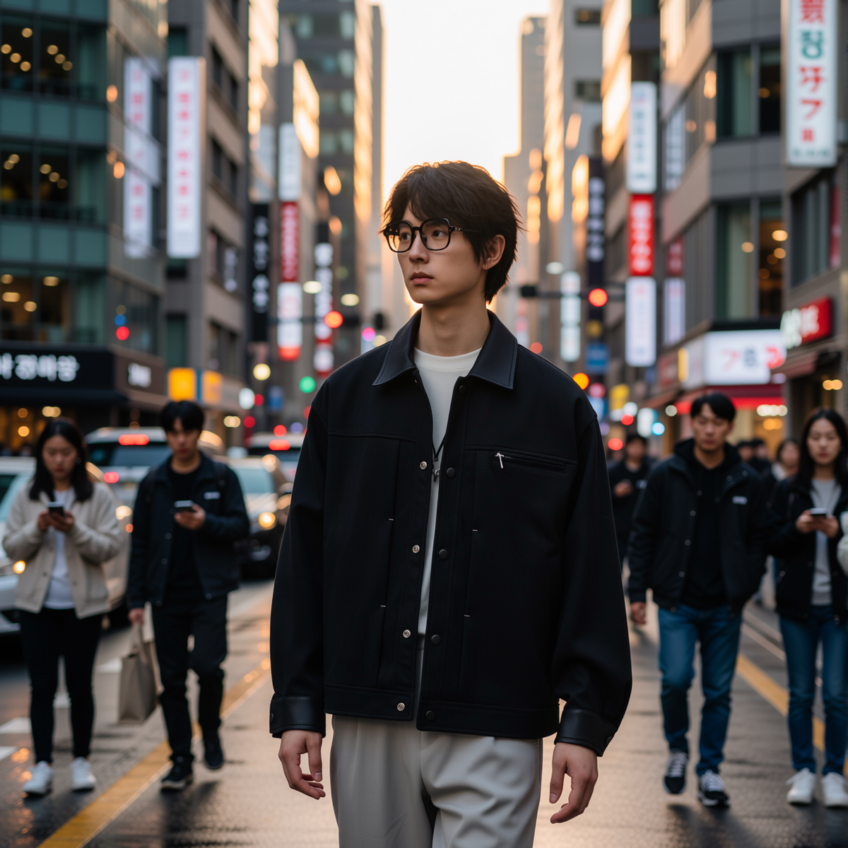 w2x秋冬季高级感夹克外套男款新款工装短款男士冬装上衣男麂皮绒