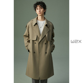 高级感德式 2024新款 翻领英伦外套 战壕风衣男中长款 w2x春秋季