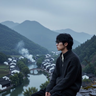 w2x2025新款秋冬男生针织衫开衫男款羊毛外套加厚毛衣时尚慵懒风