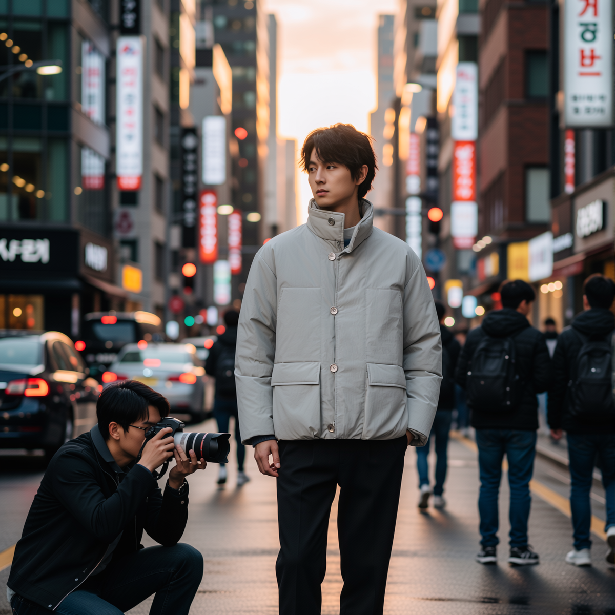 w2x冬季90鸭绒羽绒服时尚潮牌短款外套冬装加厚防寒宽松工装男装