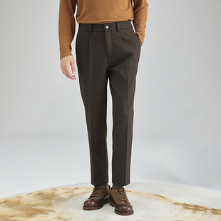 单褶休闲西装 子长裤 裤 青年男裤 男垂坠感直筒百搭小西裤 w2x春秋季