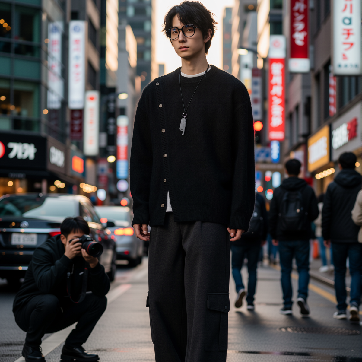 w2x日系慵懒感毛呢针织衫男士秋冬季新款冬装加厚毛衣长袖打底衫