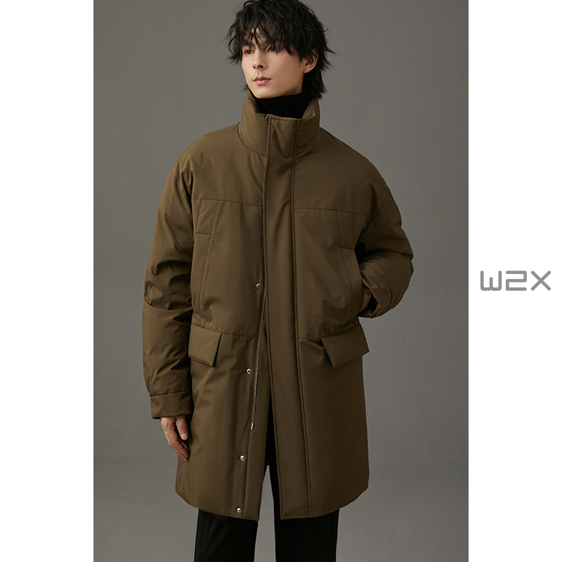 w2x重磅三防羽绒服男中长款