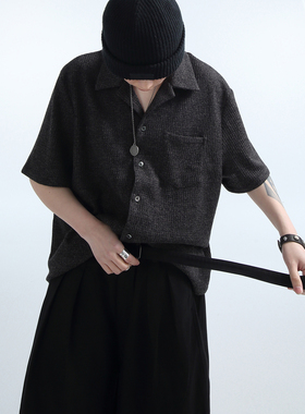 「GRNL」绅士指南 长腰带抽褶短西裤直筒阔腿六分裤