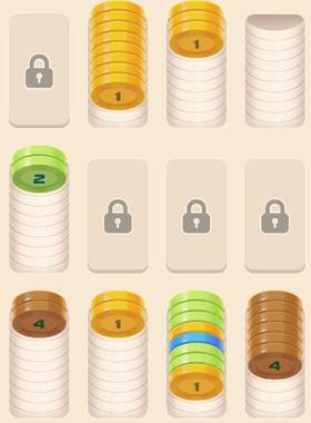 html5小游戏h5小游戏源码《硬币排序大师》带广告接口