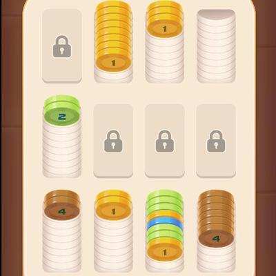 html5小游戏h5小游戏源码《硬币排序大师》带广告接口