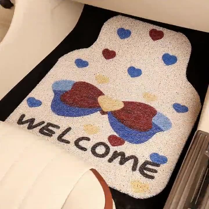 路特斯EMEYA繁花ELETRE汽车脚垫卡通可爱地垫丝圈女士地毯单片耐