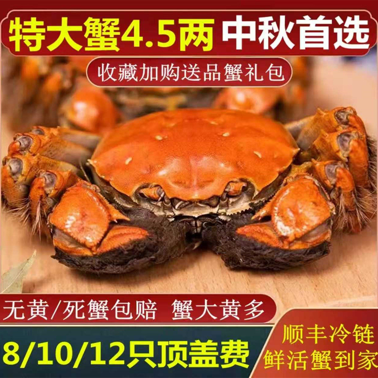 活蟹现货10只大闸蟹鲜活螃蟹特大大螃蟹清水河蟹湖鲜礼盒海鲜水产,水产肉类/新鲜蔬果/熟食,大闸蟹,淘宝优惠券,粉丝福利购,淘宝优惠卷
