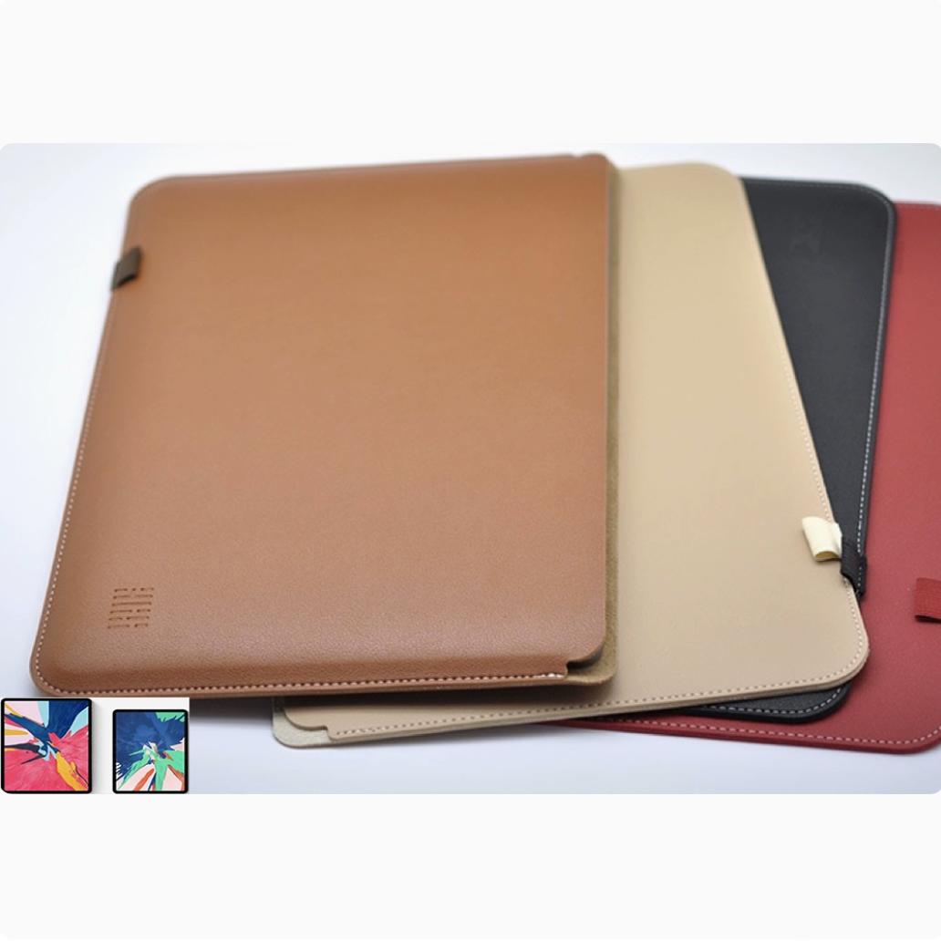 适用于2024苹果ipad pro11/12.9英寸mini6/7超薄简约水内胆包air 3 4 5 10.5寸皮革保护套真皮10.9键盘收纳包