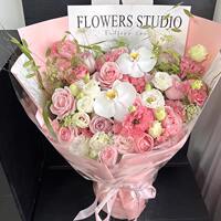 Phalaenopsis rose bouquet, national flower express delivery within the same city, birthday, high school entrance examination and graduation gifts, Tianjin and Chengdu stores thumbnail 3