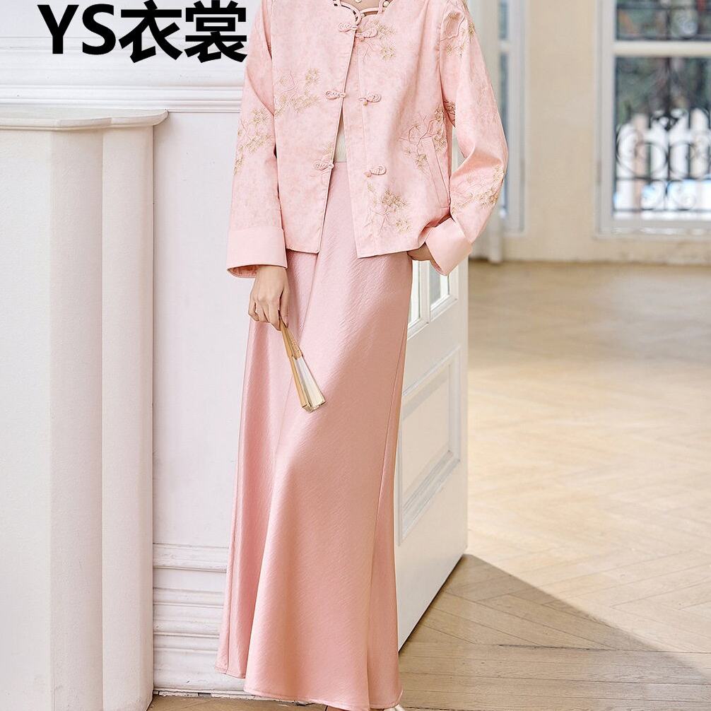 新中式复古气质套装女2026春秋新款高端洋气减龄遮肉半身裙两件套