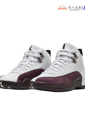Air Jordan 12 AJ12 酒红男女休闲复古气垫休闲篮球鞋 DV6989-100