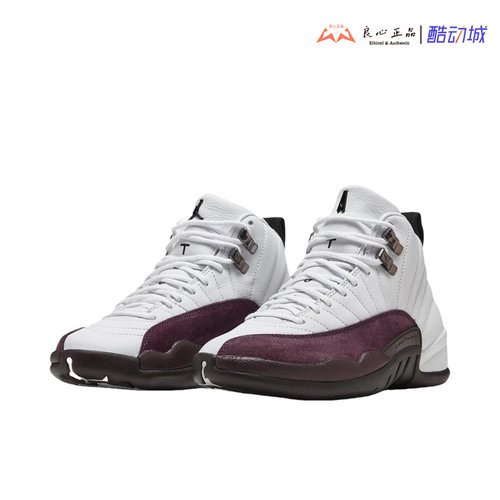 Air Jordan 12 AJ12 酒红男女休闲复古气垫休闲篮球鞋 DV6989-100