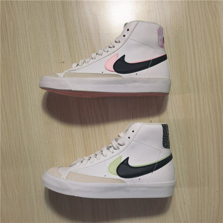 NikeBlazerMid黑白粉休闲板鞋