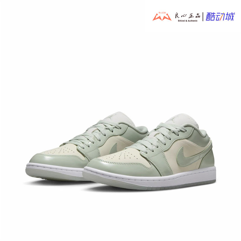 AIR JORDAN AJ1 男女抹茶奶绿时尚百搭低帮休闲篮球鞋 HF4078-100
