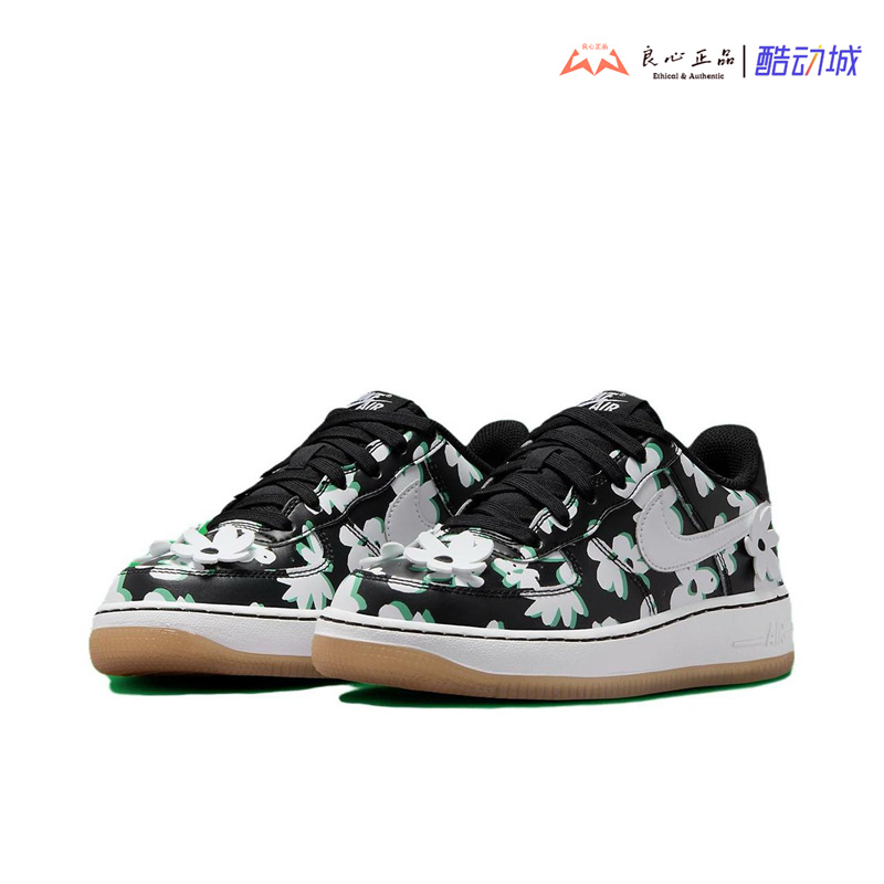 Nike Air Force 1 AF1空军一号黑绿低帮休闲运动板鞋 DZ2663-001
