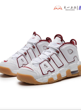耐克 NIKE Air More Uptempo 白红 女子中帮百搭篮球鞋FJ2846-100