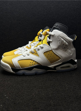 Air Jordan 6 白黄色 GS 运动休闲复古舒适中帮篮球鞋 384665-170