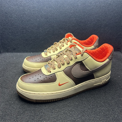 耐克 Nike Air Force 1 AF1 米棕色低帮运动休闲板鞋 HQ3447-222