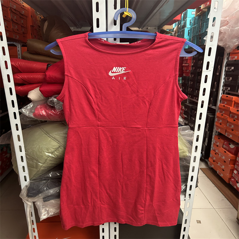 Nike/耐克正品女子圆领修身运动休闲无袖连衣裙 DD5438-643