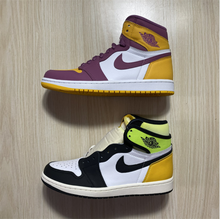 air jordan aj1黑黄白橙柠檬运动篮球鞋 555088-118-706-036-161