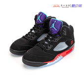 Jordan AJ5 GS黑红紫葡萄男女高帮运动休闲篮球鞋 Air CZ2989 001