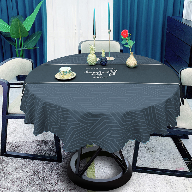 布艺防水防油餐桌布圆形