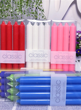 正品Classic/经典欧式无烟无味杆蜡 浪漫婚庆西餐 白色长杆蜡烛