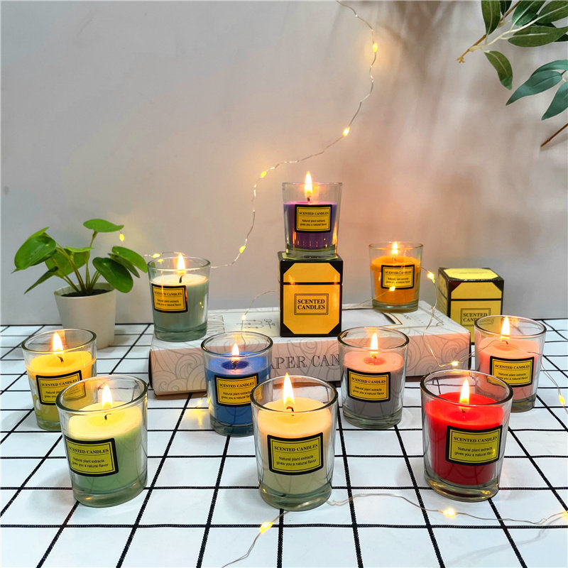 网红香薰蜡烛杯浪漫情调求婚生日卧室去味香氛无烟助眠熏香蜡烛