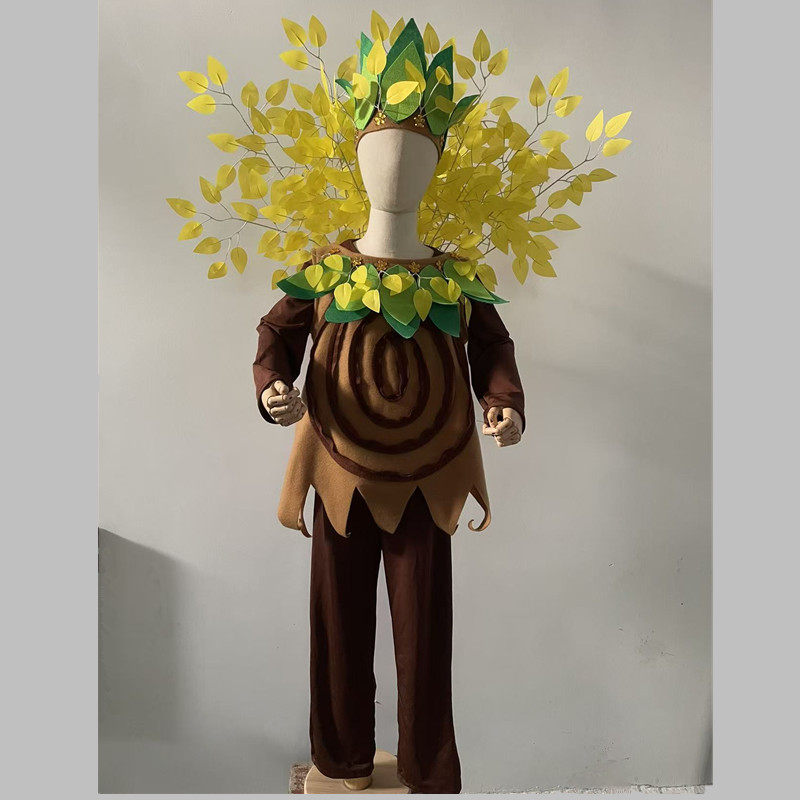 黄叶树造型服装植物四季舞台剧演出服小树森林树木服装大树舞蹈服