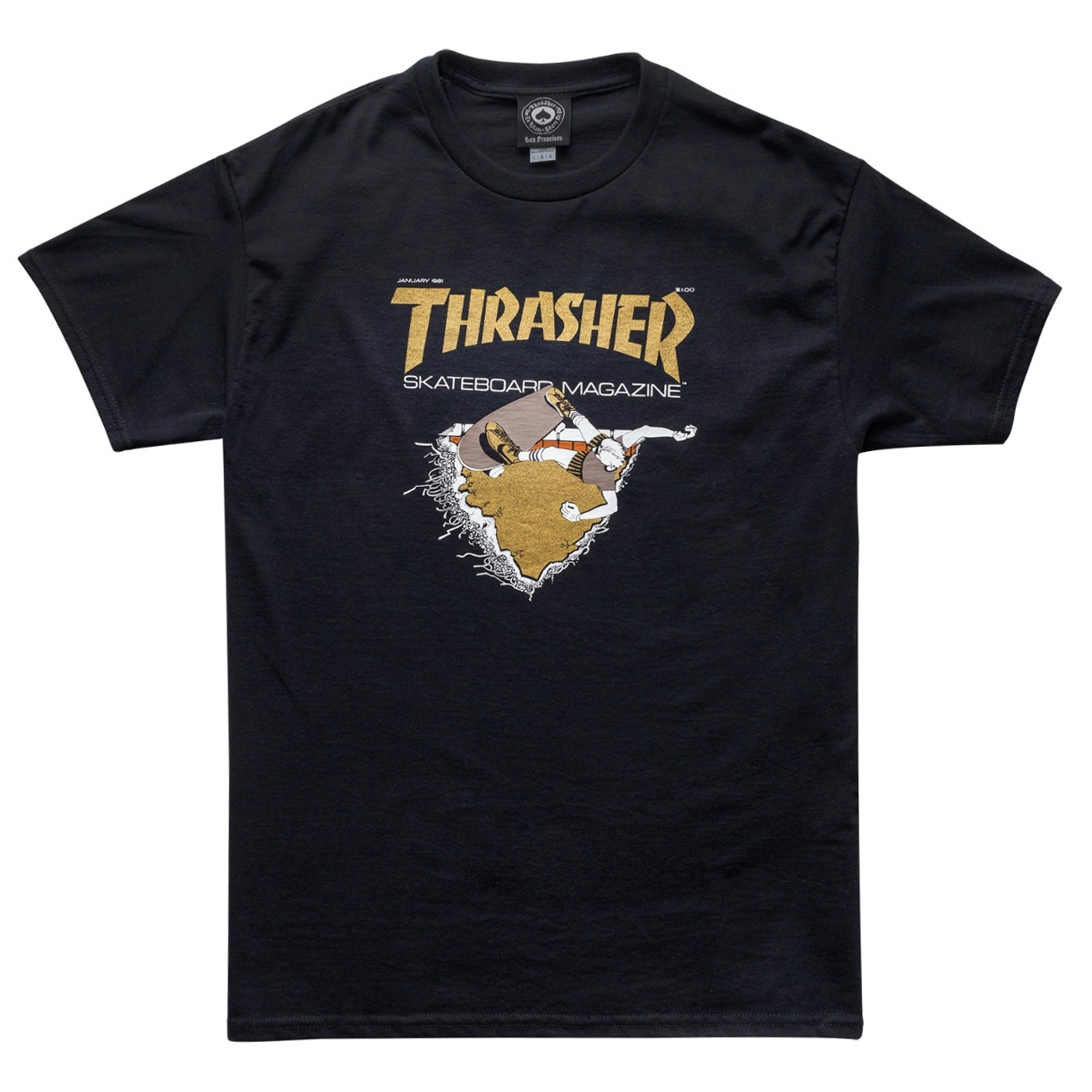 Thrasher创刊杂志封面火焰短袖