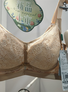 唯美文胸19405正品2023新款无钢圈聚拢上托性感蕾丝中厚AB杯内衣