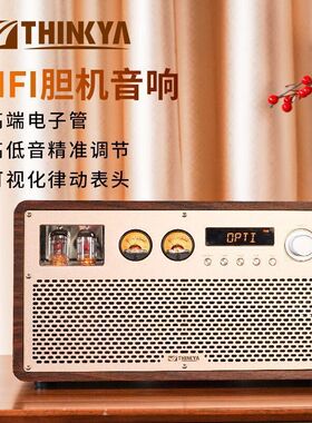 THINKYA DVR-109发烧友HiFi胆机音响复古无线桌面蓝牙音箱一体机