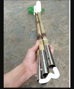 抄网杆折叠杆接头竹竿抄网套装两节杆可折叠竹竿抄网2米3米竹子杆