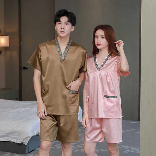 汗蒸服男女款纯棉桑拿按摩服浴服