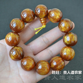 金丝海柳手串男士 文玩单圈珠牛年本命年手链女饰品合成非天然