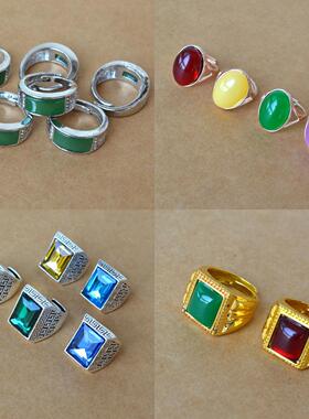 金色银色仿真戒指宽版男女指环